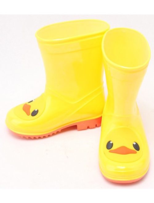 Boys Girls Little Kids Toddlers Rain Boots Cartoon Duck Waterproof Splash Boots