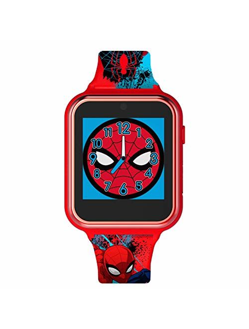Accutime Marvel Boys' Touch-Screen Watch with Silicone Strap, red, 19.5 (Model: SPD4588AZ)