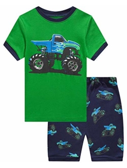 Boys Pajamas Dinosaur Space Short Toddler Clothes Kids Pjs Sleepwear Summer Shirts