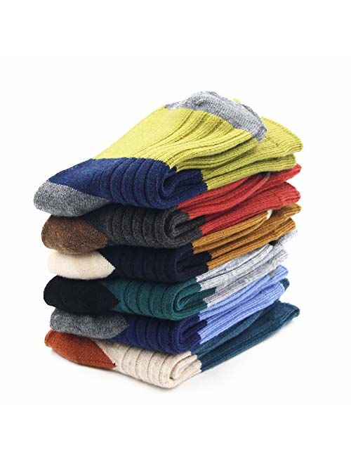 Boys Wool Socks Kids Crew Seamless Winter Warm Socks 6 Pack