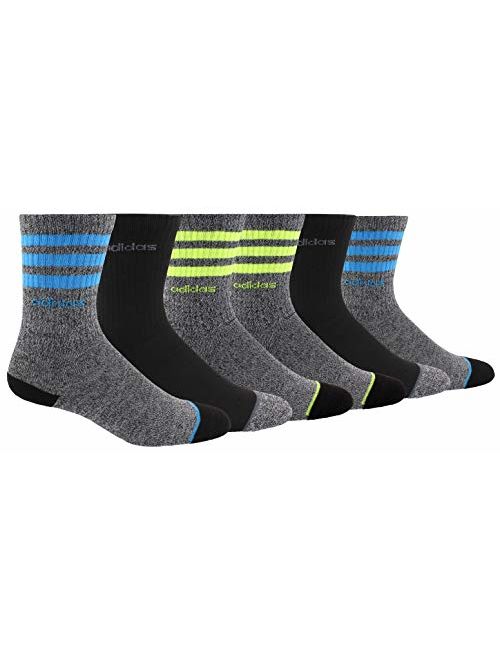 adidas Kids-Boys/Girls 3-Stripes Crew Socks (6-Pair)