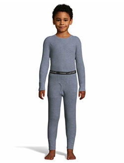 Boy's Waffle Knit Thermal Set with FreshIQ, X-Temp Technology & Organic Cotton