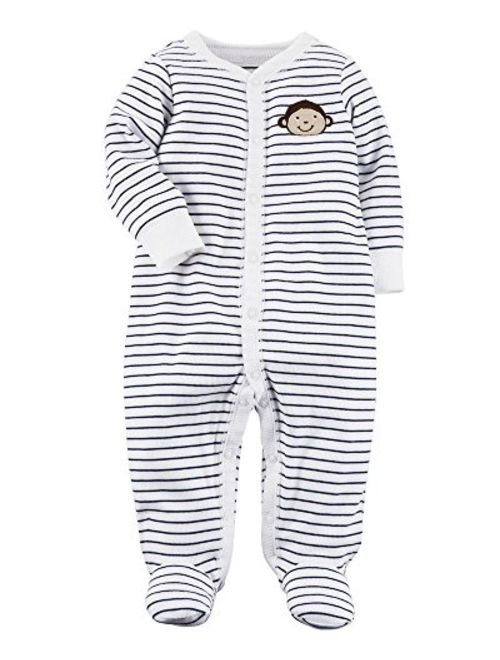 Carter's Baby Boys' Monkey Button Up Cotton Sleep & Play 9 Months