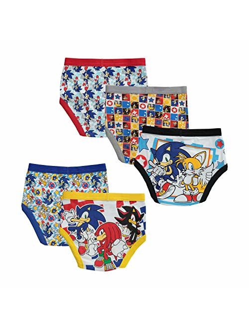Sonic The Hedgehog 5 Pack Boys Briefs or Boxer Briefs