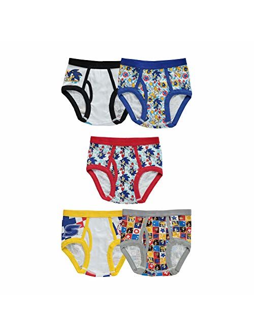 Sonic The Hedgehog 5 Pack Boys Briefs or Boxer Briefs
