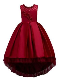 WEONEDREAM Princess Girls Dress for Wedding Birthday Party with Train Size 3-14 Years