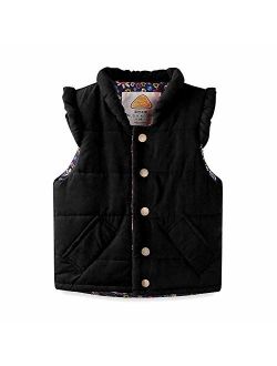 Mud Kingdom Little Girls Vests Outerwear Lightweight Cute Floral