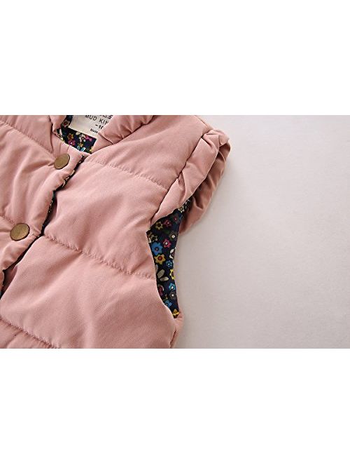 Mud Kingdom Little Girls Vests Outerwear Lightweight Cute Floral