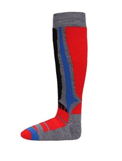 LULLABY KIDS Ski Socks Full Terry Lightweight Warm Merino Wool Skiing Socks