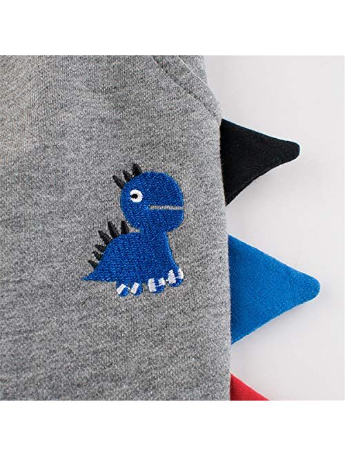 REWANGOING 2 Pack of Little Boys Girls Cartoon Print Drawstring Elastic Sweatpants Sport Jogger