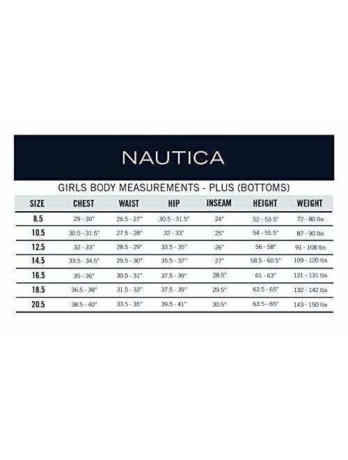 Nautica Girls' School Uniform Skinny Fit Stretch Twill Pant