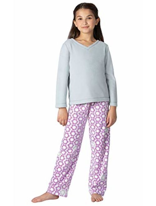 PajamaGram Big Girls Pajamas Cozy - Snuggle Fleece Pajamas Girls