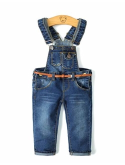Kidscool Child Ripped Holes Stretchy Stone Washed Soft Slim Jeans Overalls