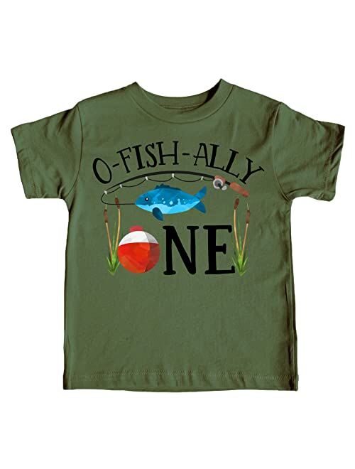 Buy O-Fish-Ally- ONE Boys 1st Birthday Shirt Fishing First Birthday Boy  Outfit online