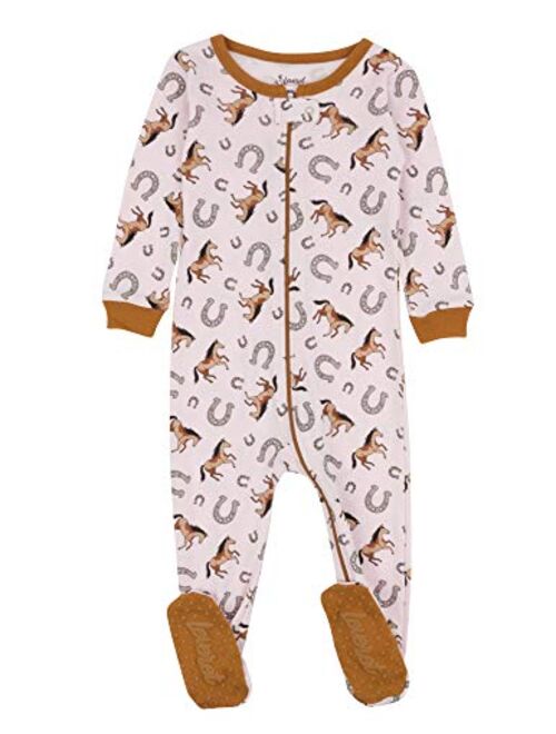 Size 6-12 Months-5 Toddler Leveret Kids Pajamas Baby Boys Girls Footed Pajamas Sleeper 100% Cotton