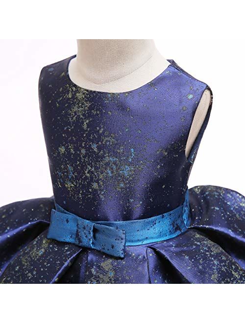 Gentonkids Girls Ball Gowns Sleeveless Cocktail Wedding Pageant Dresses 2-9 Years