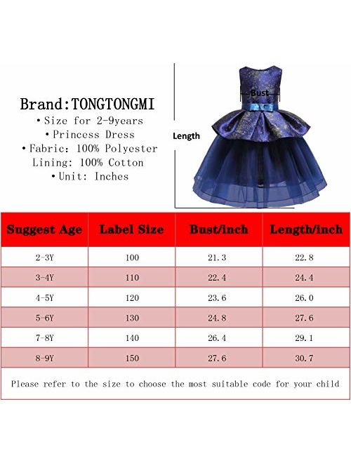 Gentonkids Girls Ball Gowns Sleeveless Cocktail Wedding Pageant Dresses 2-9 Years