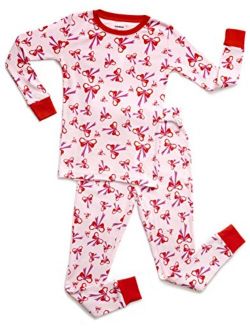 Kids & Toddler Pajamas Boys Girls 2 Piece Pjs Set 100% Organic Cotton Sleepwear (12 Months-14 Years)