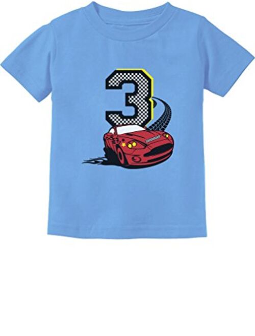 3rd Birthday 3 Year Old Boy Race Car Party Toddler Kids T-Shirt