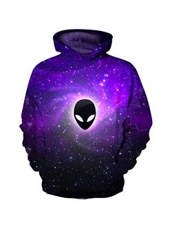 HaniLav Kids Novelty 3D Printed Sweatshirt Girl Boy Galaxy Pullover Hoodies
