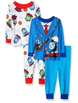 Thomas The Train Boys' 4-Piece Cotton Pajama Set
