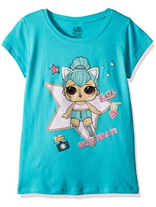L.O.L. Surprise! Girls' Big Glitterati Kitty Queen Short Sleeve T-Shirt