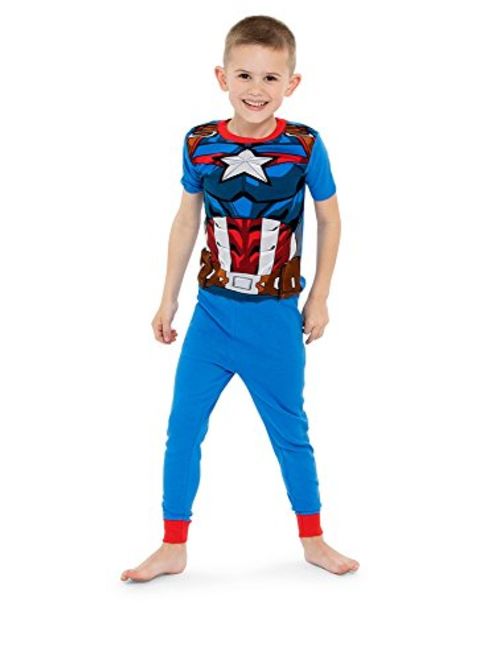 Marvel Boys' Avengers 4-Piece Cotton Pajama Set