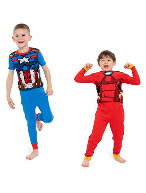 Marvel Boys' Avengers 4-Piece Cotton Pajama Set