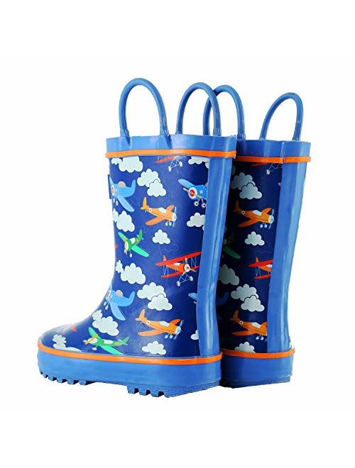 CasaMiel Toddler Rain Boots for Kids Unisex Kids Rain Boots for Boys and Girls, Handmade Natural Rubber Rain Boots for Children Botas para Ninos