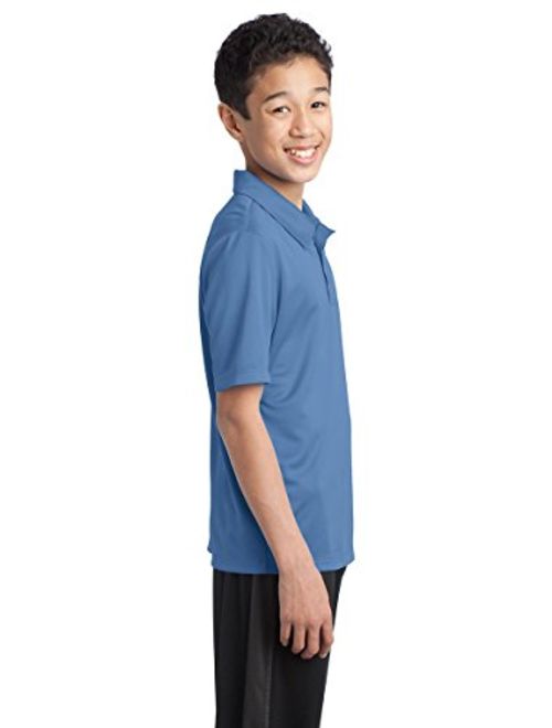Port Authority-Youth "Silk Touch" Performance Polo Shirt. Y540-Red