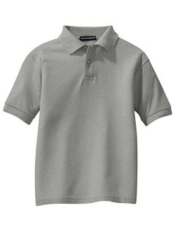Port Authority Youth Silk Touch Polo (Cool Grey)