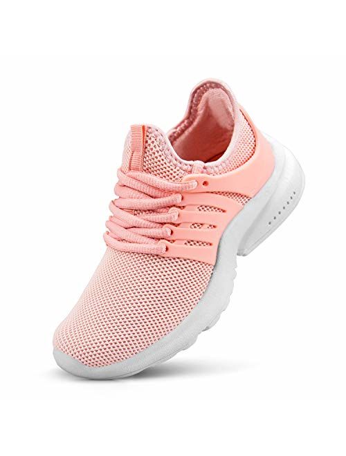 NYZNIA Boys Girls Shoes Tennis Running Lightweight Breathable Sneakers for Kids