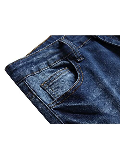 Lanscadran Boys Skinny Fit Ripped Distressed Stretch Fashion Denim Jeans Pants