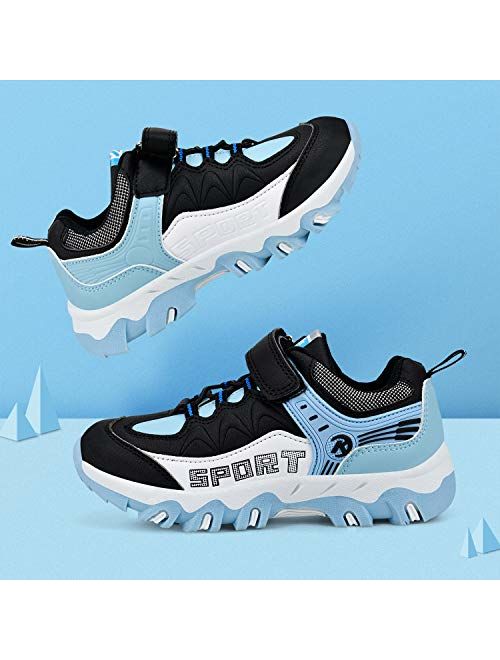 MARSVOVO Boys Girls Hiking Shoes Waterproof Kids Winter Boots Anti-Slip Outdoor Running Shoes