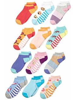 Amazon Brand - Spotted Zebra Kid's 12-Pack Low-Cut Socks