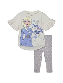 Frozen Girls Peplum Top and Leggings Set