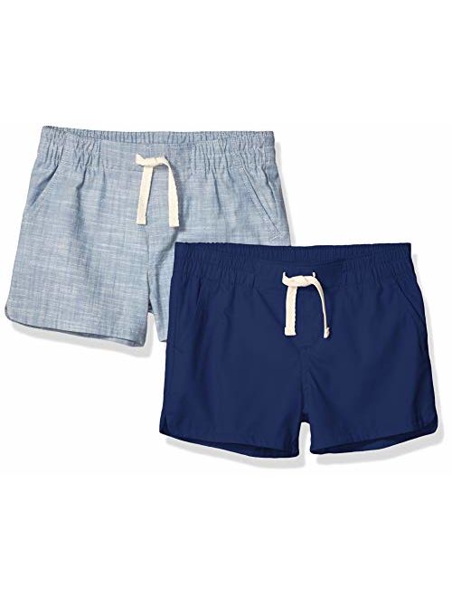 Amazon Essentials Girl's 2-Pack Pull-on Woven Shorts