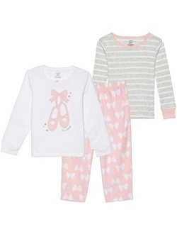 Girls' 2-Piece Fleece Pajamas Top and Pants Set