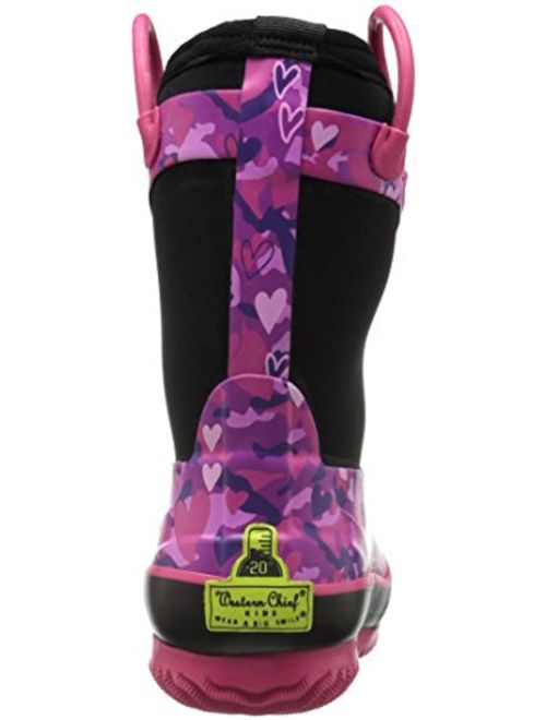 Western Chief Kids Cold Rated Neoprene Boot, Heart Camo