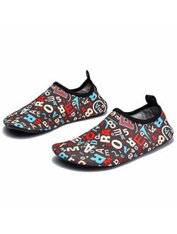 Lewhosy Kids Boys and Girls Swim Water Shoes Quick Drying Barefoot Aqua Socks Shoes for Beach Pool Surfing Yoga
