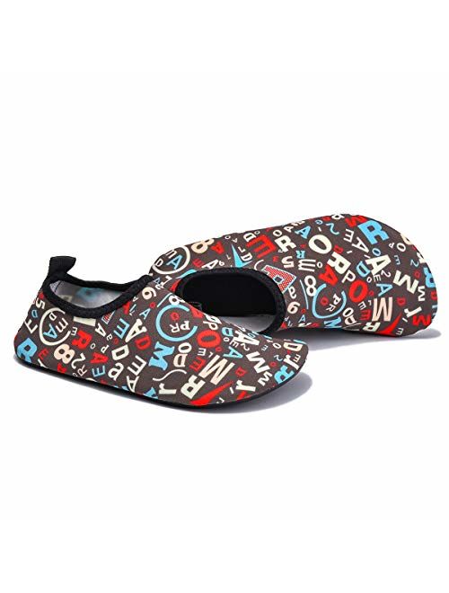 Lewhosy Kids Boys and Girls Swim Water Shoes Quick Drying Barefoot Aqua Socks Shoes for Beach Pool Surfing Yoga