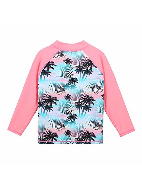 TFJH E Girls Two Piece Swimwear butterflyflower Dots Printed Swimsuit UPF 50+ UV 3-10Y