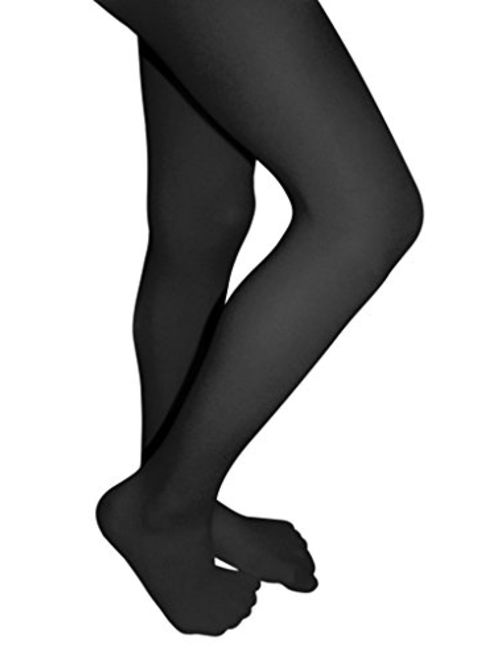 Banner Bonnie Girls' Opaque Microfiber Dance Stockings School Uniform Footed Tights