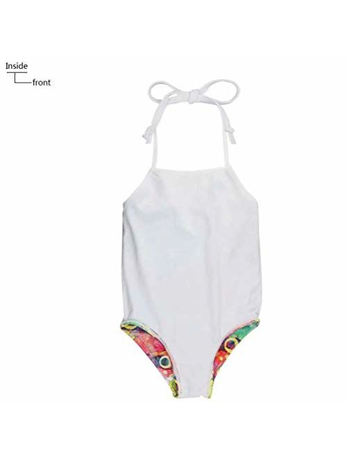 Sannovo Little Girls One Piece Swimsuit Animal Printed Bathing Suit Surfer Short