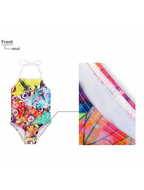 Sannovo Little Girls One Piece Swimsuit Animal Printed Bathing Suit Surfer Short