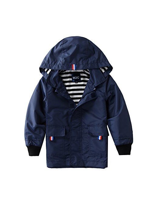 M2C Boys Girls Hooded Cotton Lined Jacket Outdoor Light Windbreaker