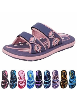 Kids Classic Easy SNAP Lock Sandals & Slides with Adjustable Straps