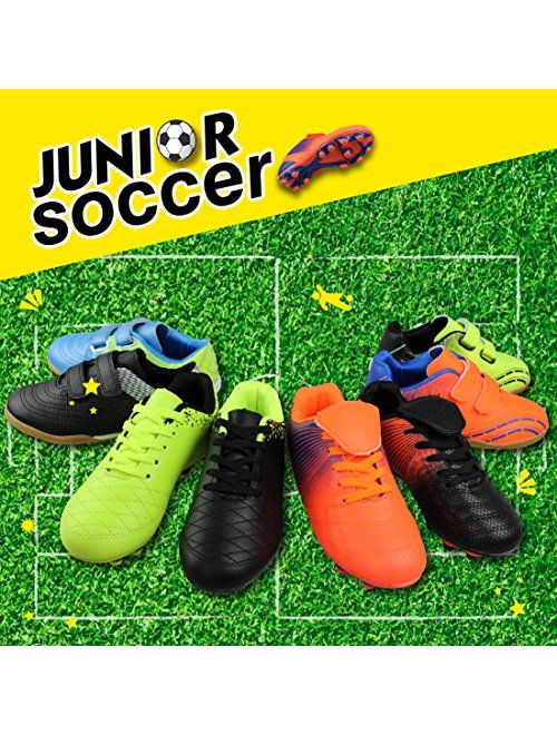 Hawkwell Athletic Outdoor/Indoor Comfortable Soccer Shoes(Toddler/Little Kid/Big Kid)