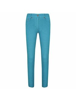 Girls Skinny Jeans Kids Stretchy Jeggings Fit Pants Coloured Trousers 5-13 Years