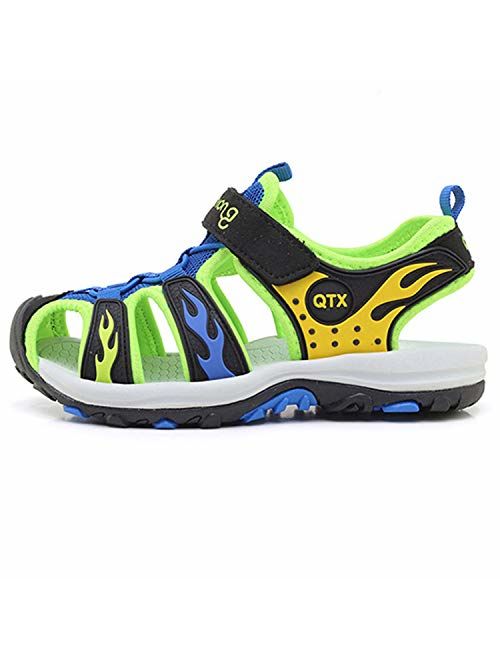GAXmi Sandals for Boys Girls Little Big Kid Toddler Baby Closed Leather Fisherman Shoes